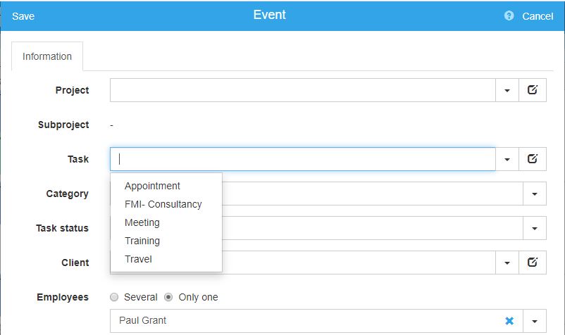Customising the tasks list per department Customising the tasks list per department
