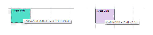 Schedule interface New design