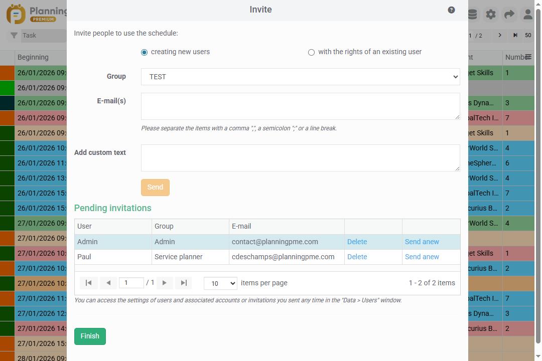 schedule invitation wizard schedule invitation wizard