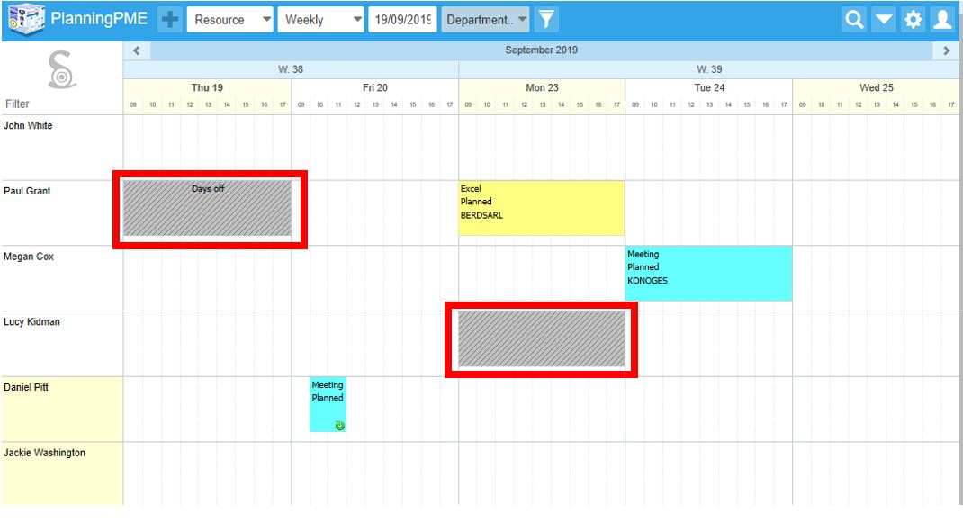 Privacy: Possibility to hide text on absences and days off Privacy: Possibility to hide text on absences and days off